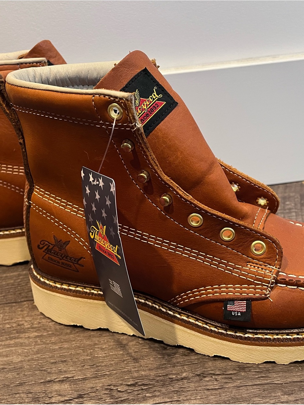 Thorogood moc toe boots